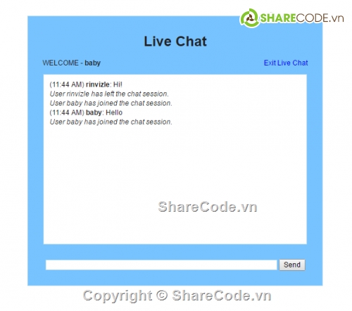 Chat app,ứng dụng chat,PHP,JS